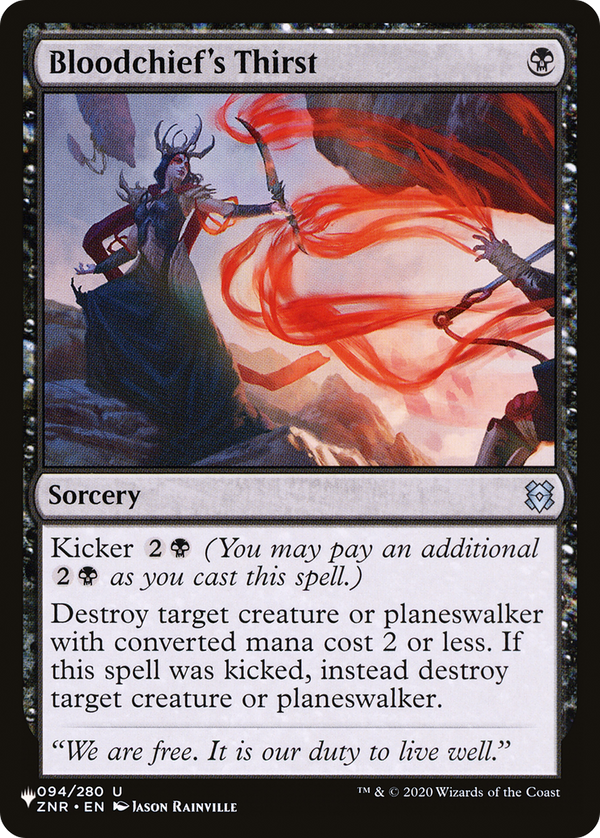 Bloodchief's Thirst - ZNR Reprint (PLST)