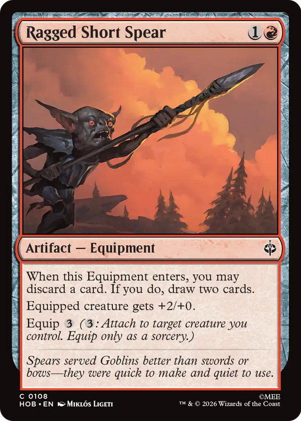 Ragged Short Spear (HOB) (Pre-Order)