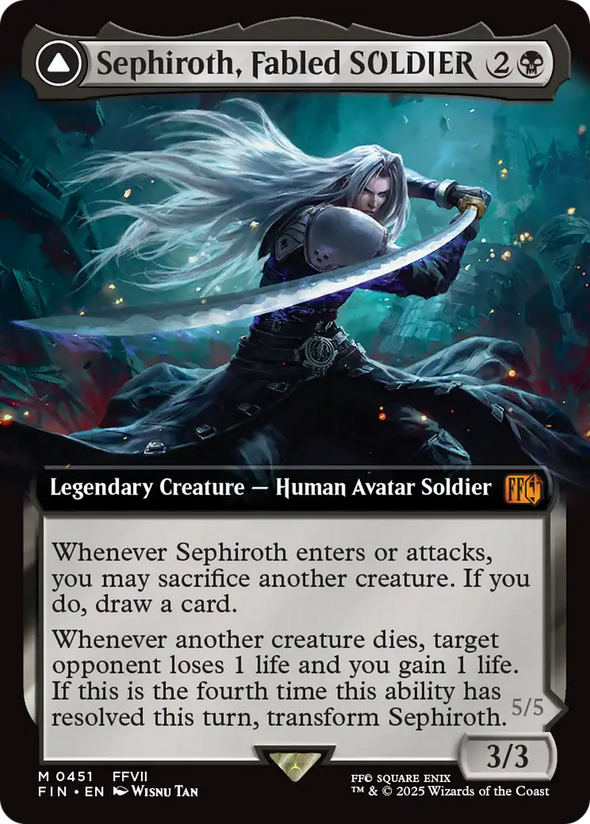 Sephiroth, Fabled SOLDIER // Sephiroth, One-Winged Angel - Extended Art (FIN)