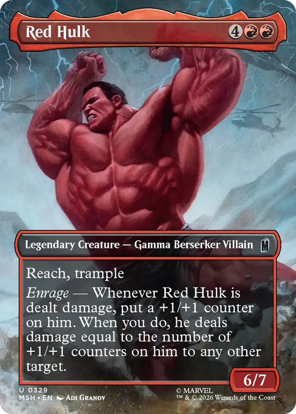 Red Hulk - Borderless Scene (MSH) (Pre-Order)
