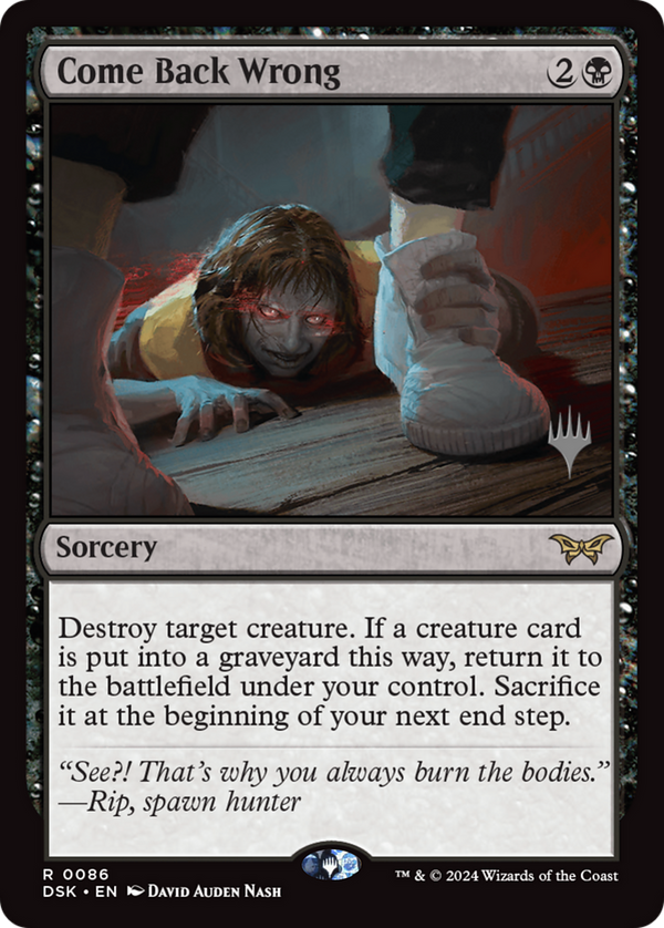 Come Back Wrong - Promo Pack (PDSK)