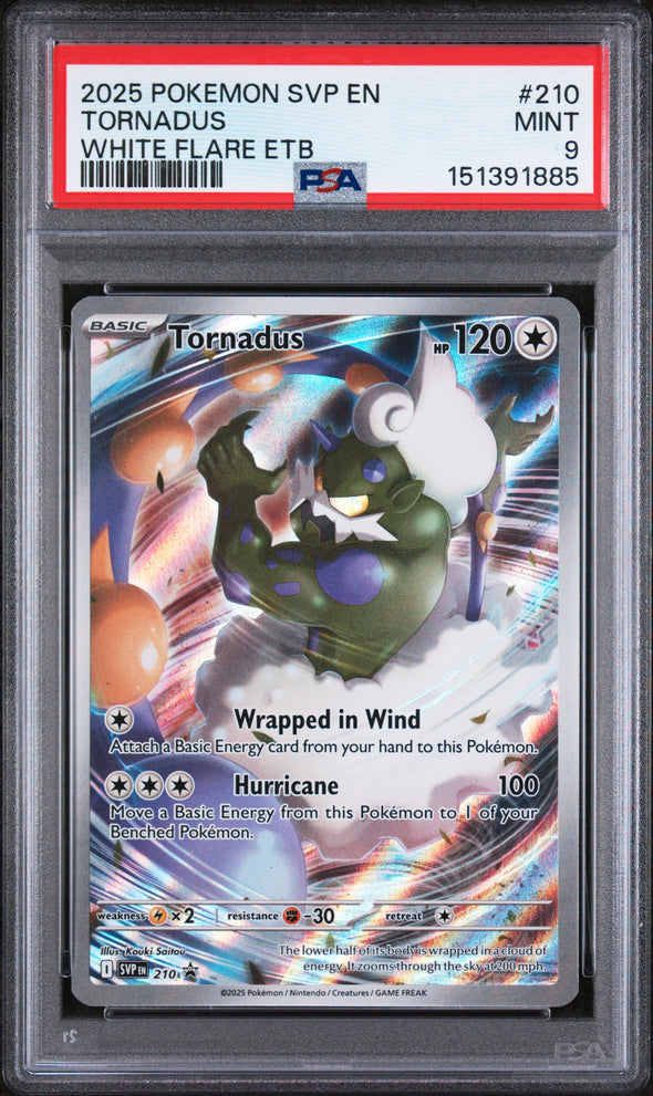 TORNADUS (210) - POKEMON SVP EN-SV BLACK STAR PROMO - WHITE FLARE ETB - MINT 9