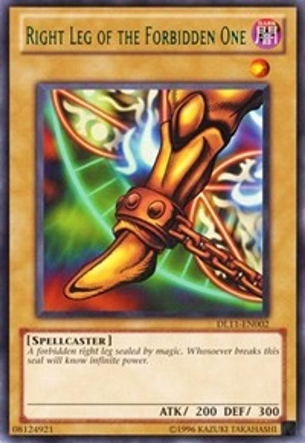 Right Leg of the Forbidden One (Green) - DL11-EN002 - Rare