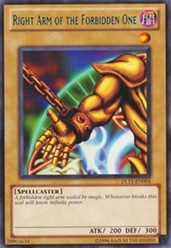 Right Arm of the Forbidden One (Blue) - DL11-EN004 - Rare