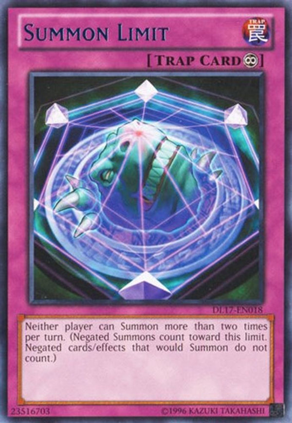 Summon Limit (Blue) - DL17-EN018 - Rare