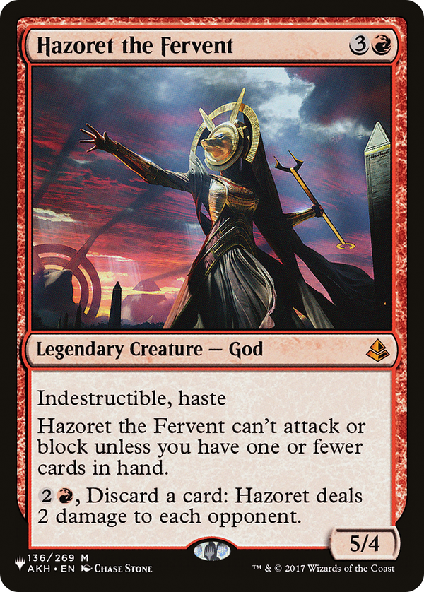 Hazoret the Fervent - AKH Reprint (PLST)