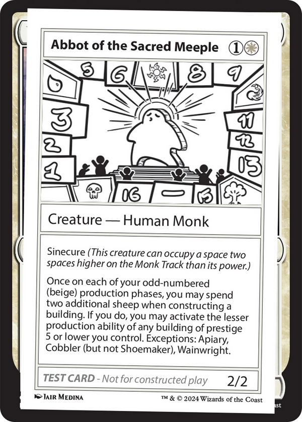Abbot of the Sacred Meeple - Test Card (MB2)