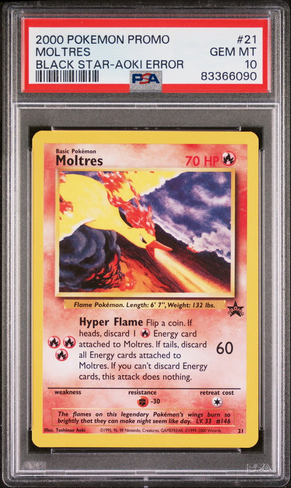 Moltres - Aoki Error - Promo - GEM MINT 10
