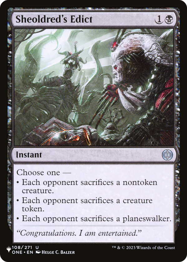 Sheoldred's Edict - ONE Reprint (PLST)