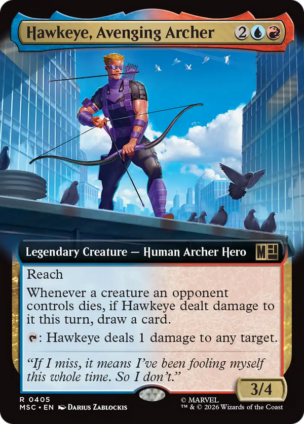 Hawkeye, Avenging Archer - Extended Art (MSC) (Pre-Order)