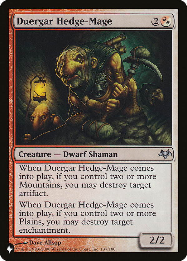 Duergar Hedge-Mage - EVE Reprint (PLST)