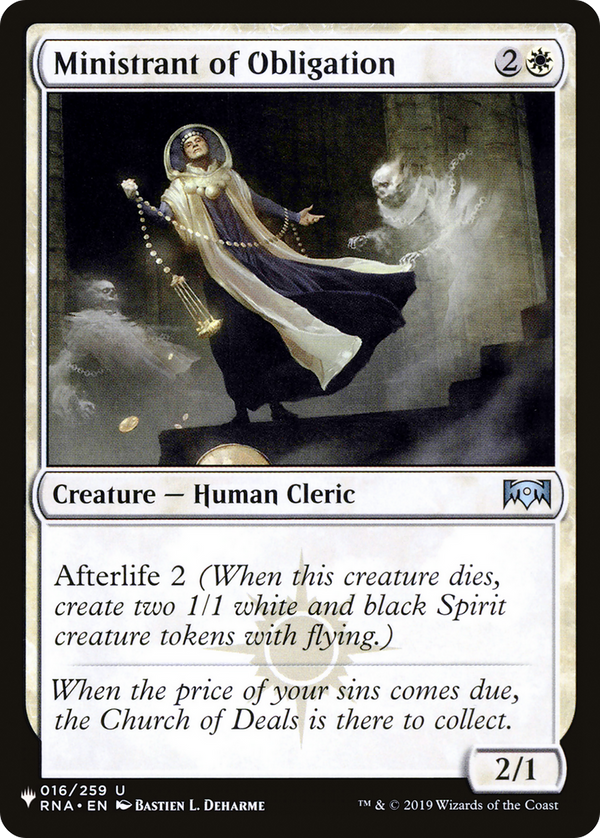 Ministrant of Obligation - RNA Reprint (PLST)