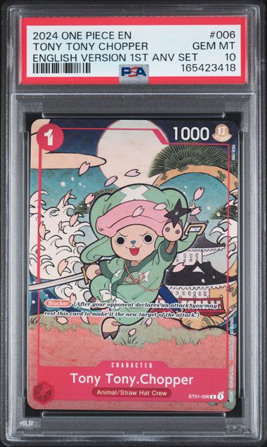 Tony Tony.Chopper - English Version 1st Anniversary Set - GEM MINT 10