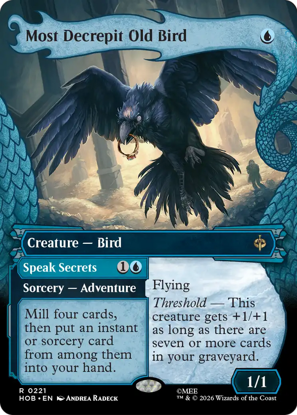 Most Decrepit Old Bird // Speak Secrets - Dragon Hoard Frame (HOB) (Pre-Order)