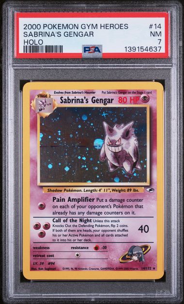 SABRINA'S GENGAR (14) - POKEMON GYM HEROES - HOLO - NM 7