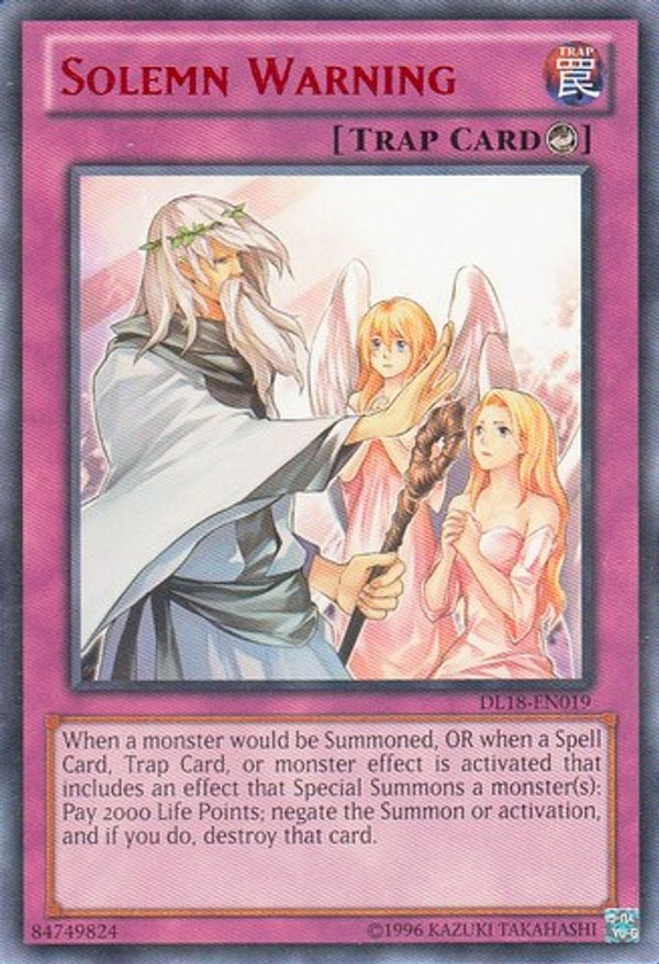 Solemn Warning (Red) - DL18-EN019 - Rare
