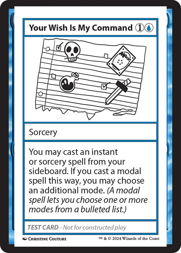 Your Wish Is My Command - Test Card (MB2)
