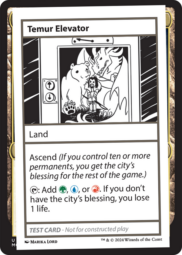 Temur Elevator - Test Card (MB2)
