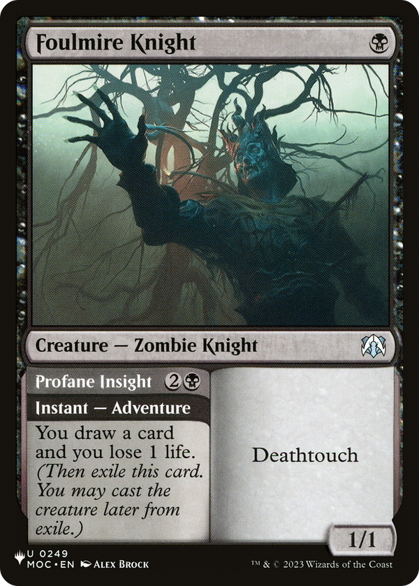 Foulmire Knight // Profane Insight - MOC Reprint (PLST)