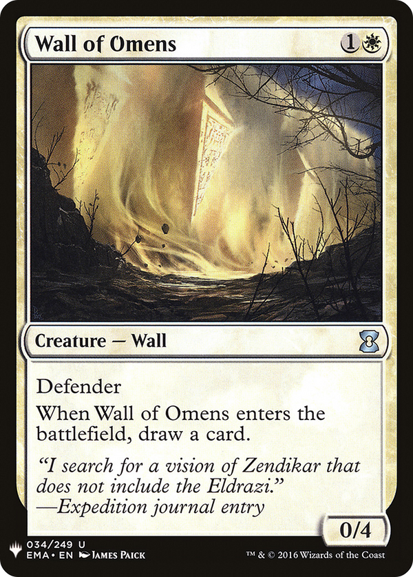 Wall of Omens - EMA Reprint (PLST)