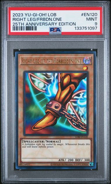 Right Leg of the Forbidden One (120) - 25th Anniversary 2023 LOB - Ultra Rare - Mint 9