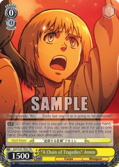 "A Chain of Tragedies" Armin - AOT/S35-TE03 - Trial Deck available at 401 Games Canada