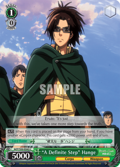 "A Definite Step" Hange - AOT/S50-E043 - Common available at 401 Games Canada