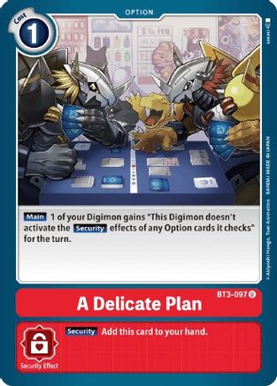 A Delicate Plan (Revision Pack) - BT3-097 - Uncommon available at 401 Games Canada