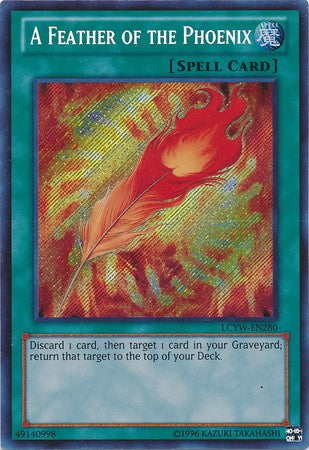 A Feather of the Phoenix - LCYW-EN280 - Secret Rare - Unlimited available at 401 Games Canada