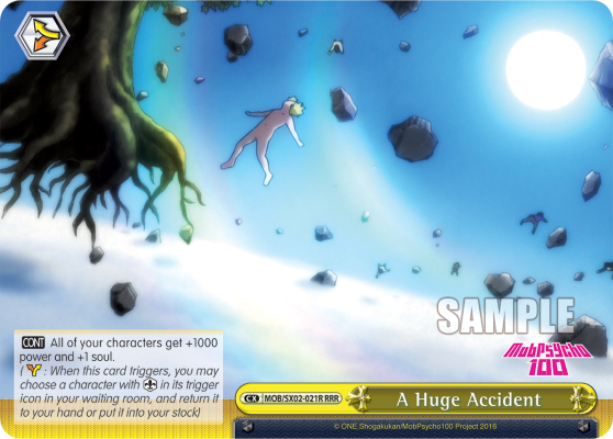 A Huge Accident (RRR) - MOB/SX02-021R - Triple Rare available at 401 Games Canada