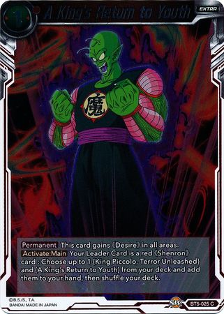 A King's Return to Youth - BT5-025 - Common (FOIL) and more Dragon Ball Super Singles available at 401 Games Canada