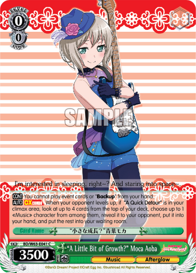 "A Little Bit of Growth?" Moca Aoba - BD/W63-E041 - Common available at 401 Games Canada