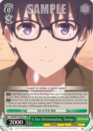 A New Determination, Tomoya - SHS/W71-E043 - Uncommon available at 401 Games Canada