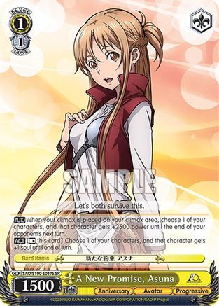 A New Promise, Asuna (SR) - SAO/S100-E017S - Super Rare available at 401 Games Canada