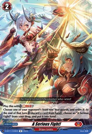 A Serious Fight! - D-BT11/039EN - Rare available at 401 Games Canada