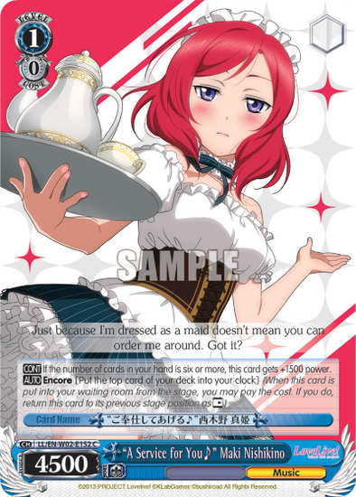 "A Service for You" Maki Nishikino - LL/EN-W02-E152 - Common available at 401 Games Canada