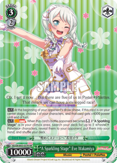 "A Sparkling Stage" Eve Wakamiya - BD/EN-W03-037H - High Rare available at 401 Games Canada