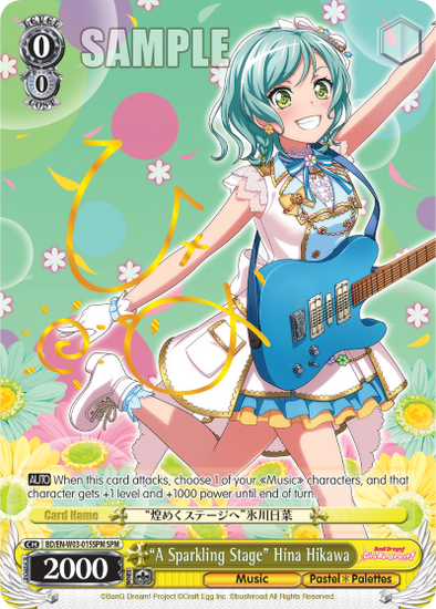 "A Sparkling Stage" Hina Hikawa - BD/EN-W03-015SPM - Special Pack Rare available at 401 Games Canada