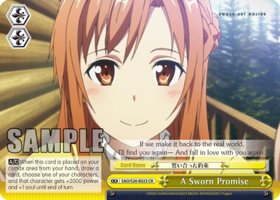 A Sworn Promise - SAO/S20-E023 - Uncommon available at 401 Games Canada