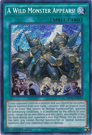 A Wild Monster Appears! - MP15-EN234 - Secret Rare - 1st Edition available at 401 Games Canada