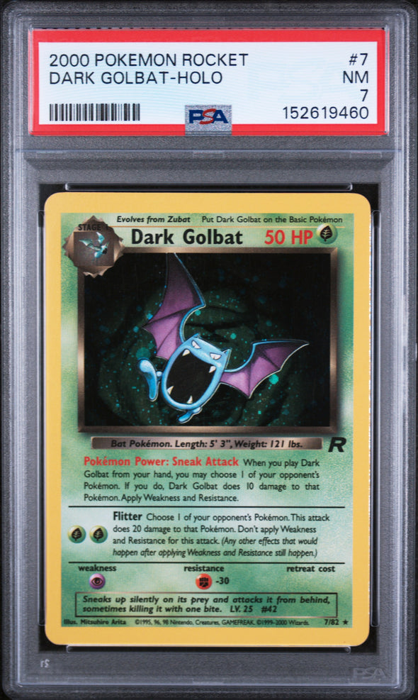 DARK GOLBAT (7) - POKEMON ROCKET - HOLO - NM 7