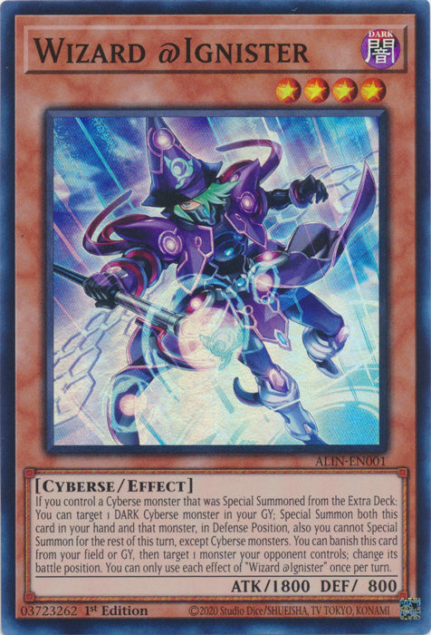 Wizard @Ignister - ALIN-EN001 - Super Rare - 1st Edition