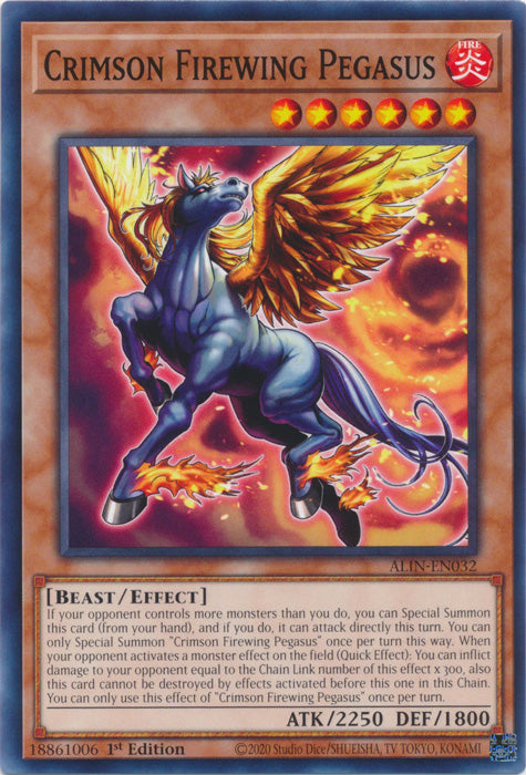 Crimson Firewing Pegasus - ALIN-EN032 - Common - 1st Edition