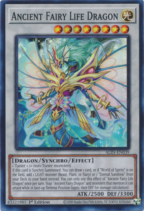 Ancient Fairy Life Dragon - ALIN-EN039 - Super Rare - 1st Edition