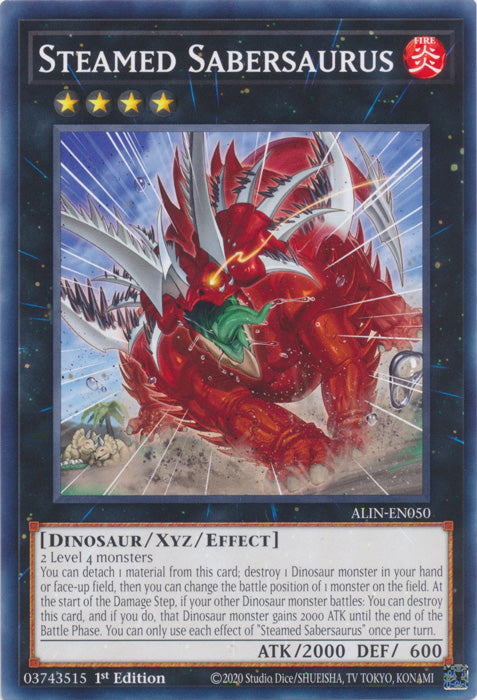 Steamed Sabersaurus - ALIN-EN050 - Common - 1st Edition