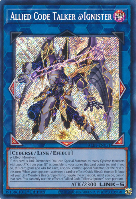 401 Games Canada - Allied Code Talker @Ignister - ALIN-EN051 - Secret Rare - 1st Edition 401 Games Canada - Allied Code Talker @Ignister - ALIN-EN051 - Secret Rare - 1st Edition