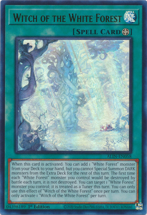 Witch of the White Forest - ALIN-EN058 - Ultra Rare - 1st Edition