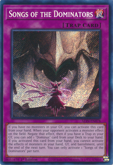 Songs of the Dominators - ALIN-EN078 - Secret Rare - 1st Edition