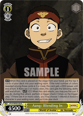 Aang: Blending In - ATLA/WX04-E003 - Rare available at 401 Games Canada