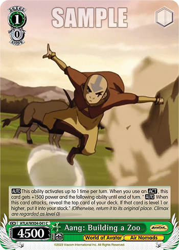 Aang: Building a Zoo - ATLA/WX04-E041 - Common available at 401 Games Canada